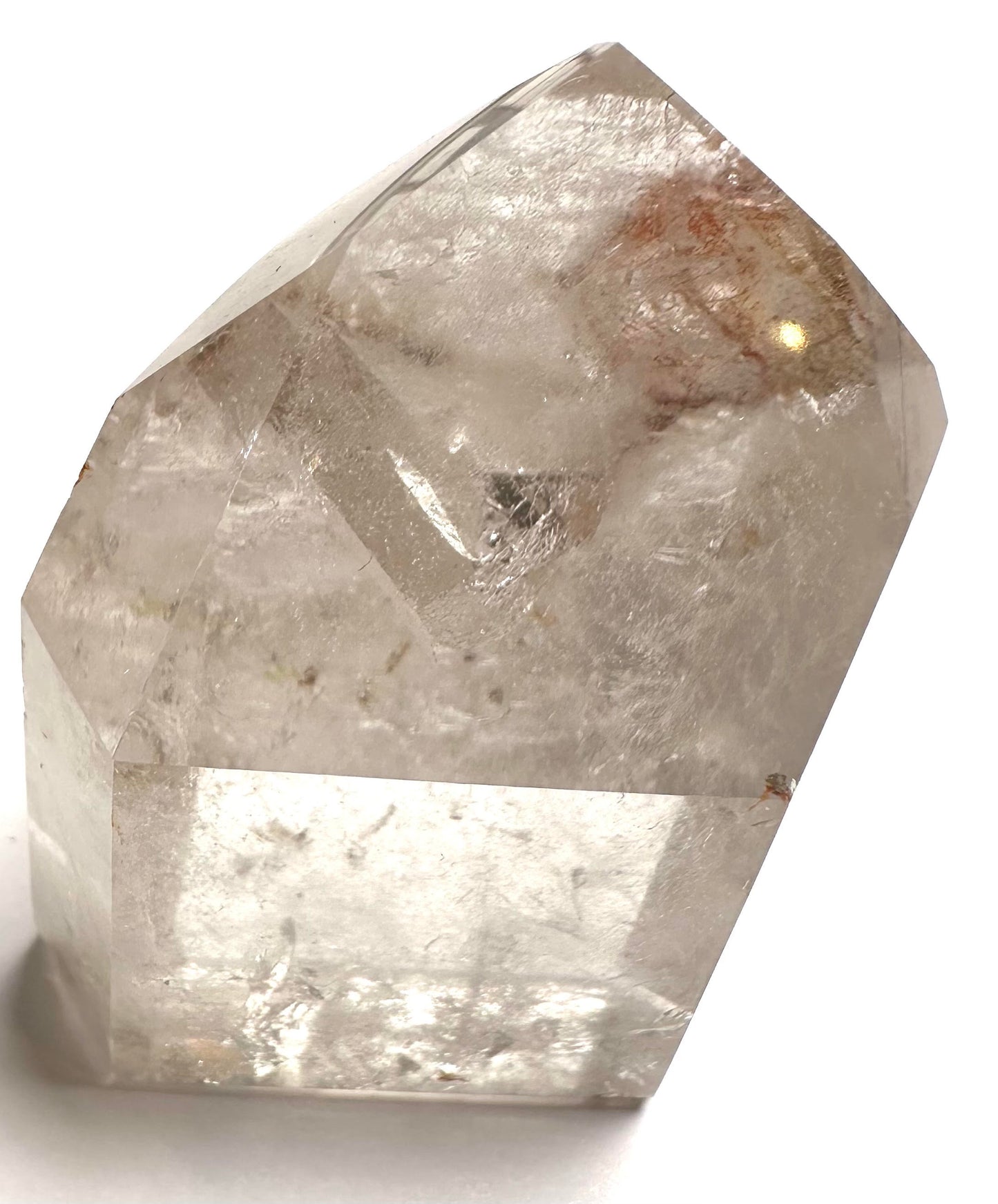 Lemurian Quartz Tower Partially Polished with Manifestations - 43x 60mm NC7346