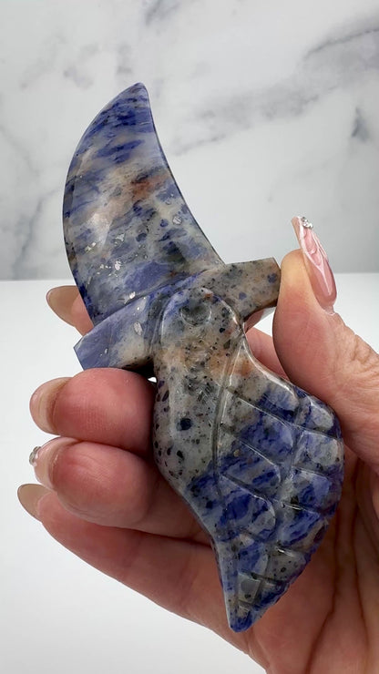 Master Carved Sodalite Angel #666 Cord Cutting Knife 5 x 1 3/4 x 3/4" NC7693