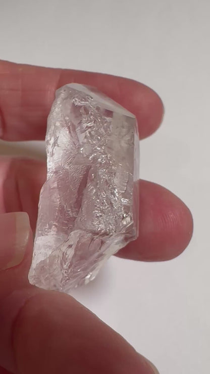 Lightning Strike Quartz Crystal with Natural Key Formation  1¾" x ¾"- #NC7912