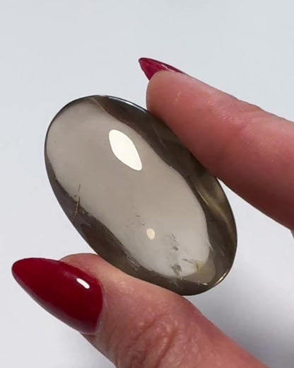 Small Smokey Quartz Palm Stone-1.6"x1"-NC7649