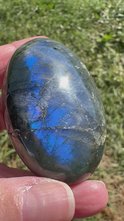 Blue Labradorite Palm Stone — 2 3/4 x 2" #NC7980