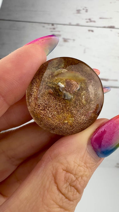 High Quality Lodolite Cabochon 28mm Round - CAB7656