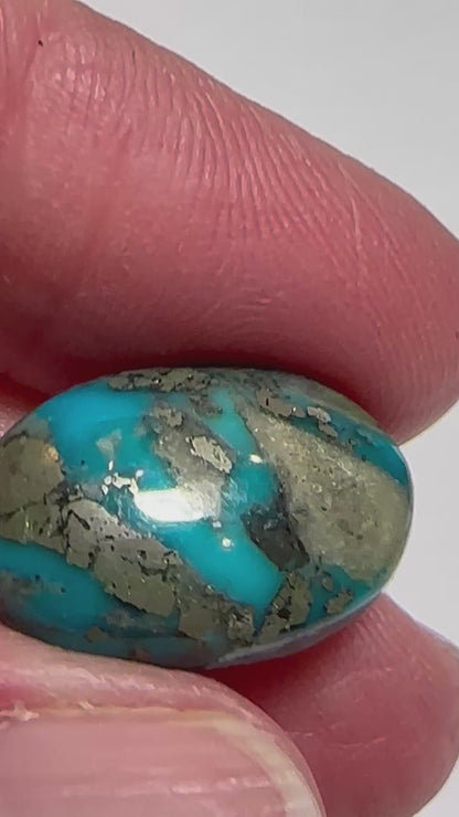 Iranian Turquoise Collector Cabochon 13 × 19 mm #CAB7930
