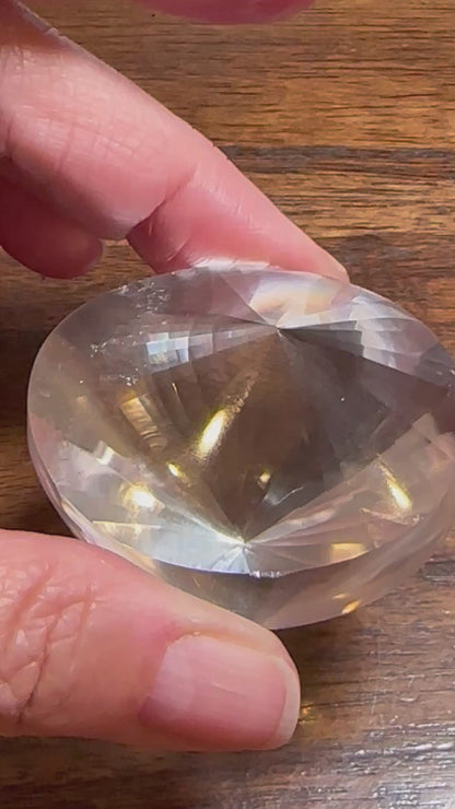 Faceted Lemurian Jewel from Brazil 2" x 1 1/2" #NC7958