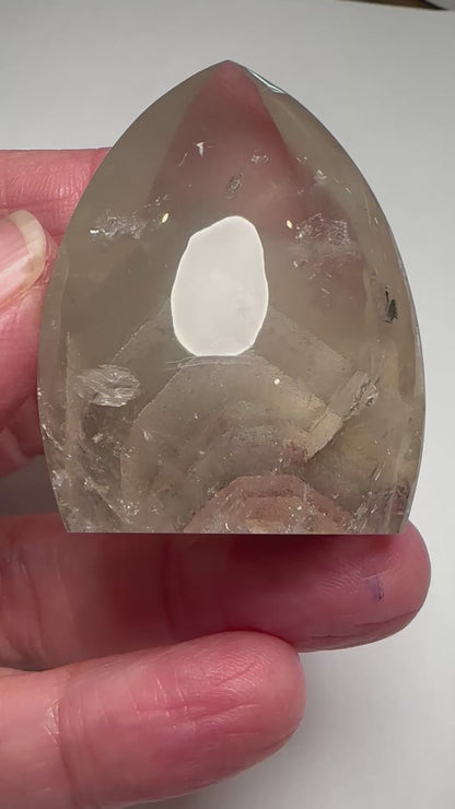 Collector Grade Brazilian Lodolite Phantom Flame with Rainbow 47mm #NC7945