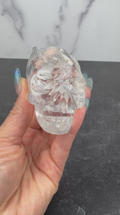 Master Carved Lemurian CrystalTraveler Angel Skull 1 1/2 x 4 1/2" NC7653