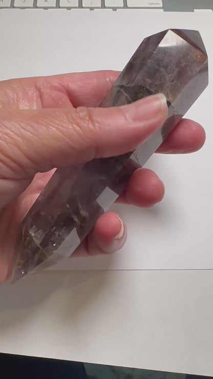 Super Seven Vogel Crystal Wand – Six Sided Vogel Cut 5 ¼” x 1 ½” NC7350