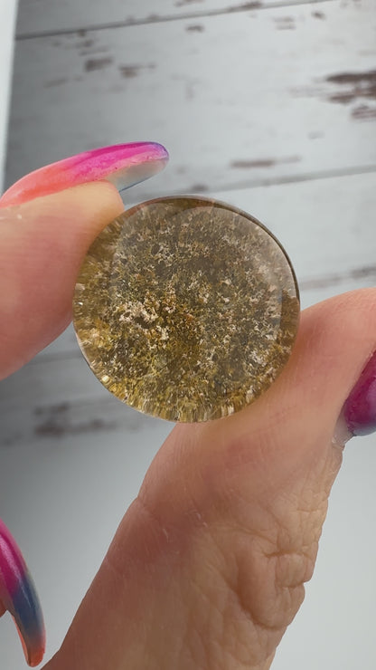 High Quality Lodolite Cabochon 19mm round - CAB7665