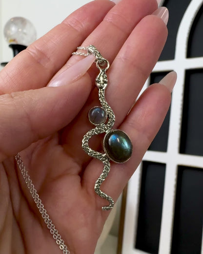 Labradorite Serpent Necklace- SP7659