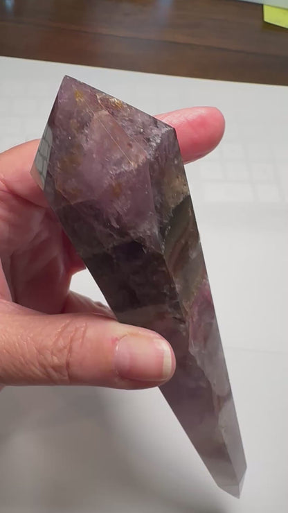 Super Seven Vogel Crystal Wand – Six Sided Vogel Cut 5 ¼” x 1 ½” NC7350