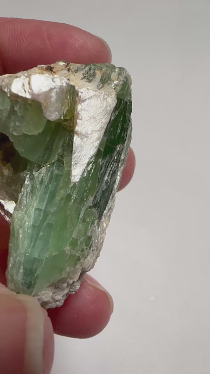 Natural Green Tourmaline in Creamy White Mica from Brazil 32 grams #NC7941