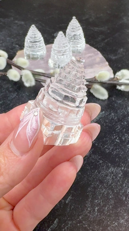 Himalayan Quartz Sri Yantra - 1.5"x 1"-NC7694