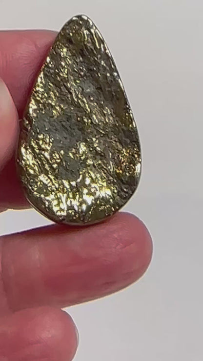 Chalcopyrite Teardrop Cabochon 22 x 36mm – SP7889