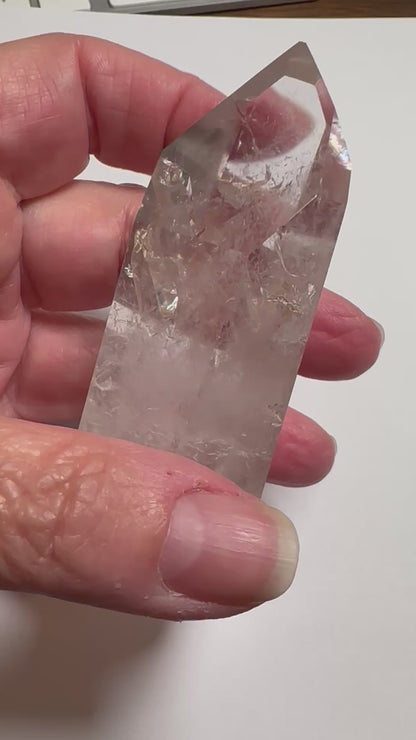 Lemurian Quartz Tower with Manifestation and Foil Flashes - 36x 84mm NC7344