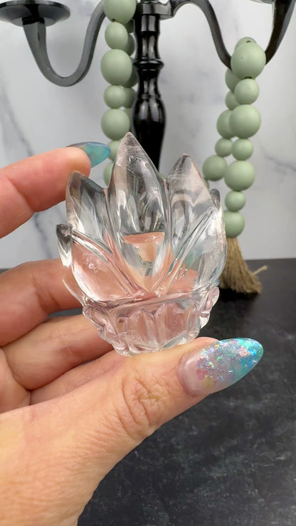 Master Carved Himalayan Quartz Angel #11:11  Dragon Skull 2 x 2 1/2" NC7699