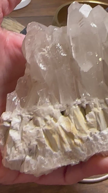 Brazilian Quartz Crystal Cluster with Sparkle, Phantoms and Rainbows #NC7965