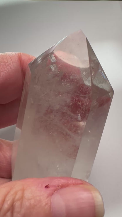 Lemurian Quartz Tower with Multiple Manifestations and Rainbows - 42 x 72mm NC7341