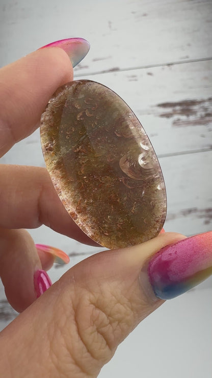 High Quality Lodolite Cabochon 23 x 39 x 13mm - CAB7655