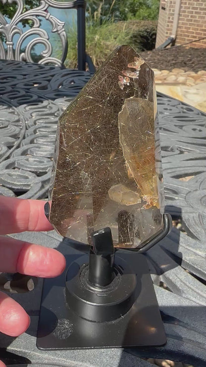 Collector Quality Smoky Rutilated Quartz Penetrator Crystal 5 3/4 Inches #NC7951