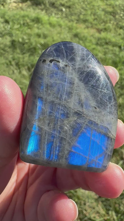 Blue Labradorite Mini Boulder with Rare Silver Flash — NC7983