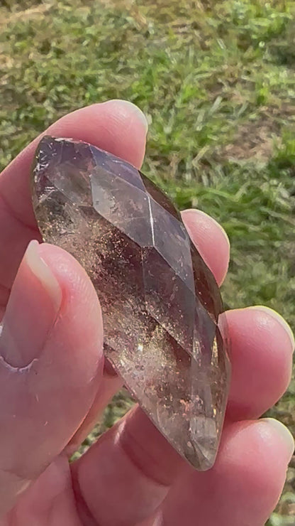 Marquise Smokey Quartz Faceted Cabochon from Brazil #CAB7993