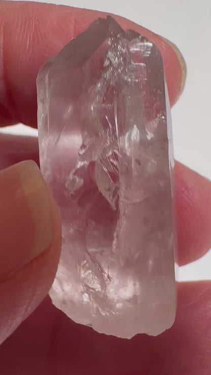 Lightning Strike Quartz Crystal with Dual Termination  1¼" x ¾" - #NC7911