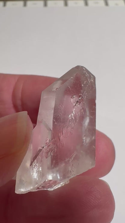 Lightning Strike Quartz Crystal with Dual Window Faces - 1 1/2" #NC7910