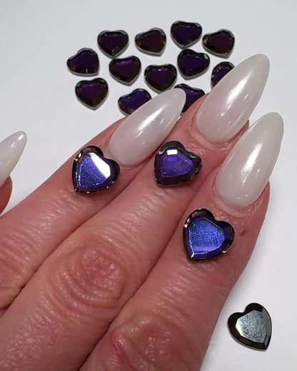 Vintage Swarovski Heliotrope Hearts Art.4816/2-12 pieces-SALE7552