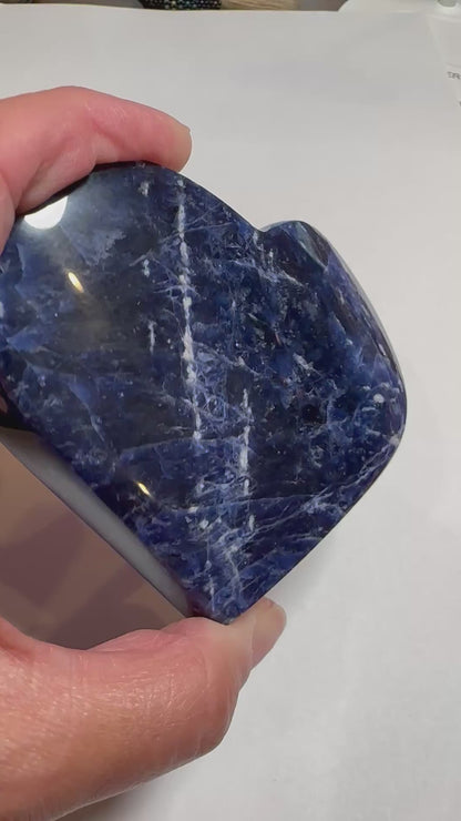 Natural Sodalite Heart Paperweight 3.5 Inch Polished Crystal Heart #NC7957