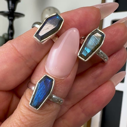 Labradorite Coffin Ring-SP7660