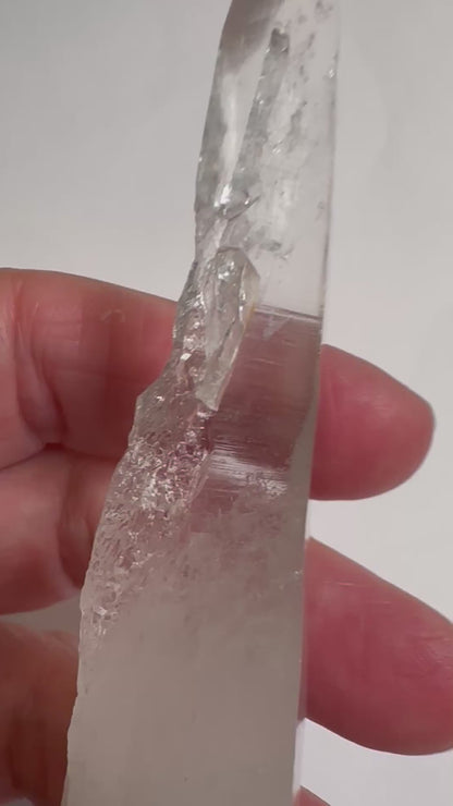 Lightning Strike Quartz Crystal with Chisel Termination 4" x 1¼"- #NC7914