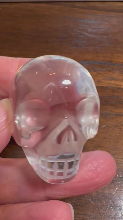 Master-Carved Lemurian Quartz Crystal Skull with Water Veil – NC7895