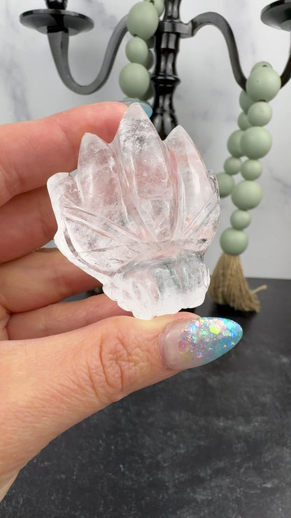 Master Carved Himalayan Quartz Angel #777 Dragon Skull 2 x 2 1/4 x 1" NC7701