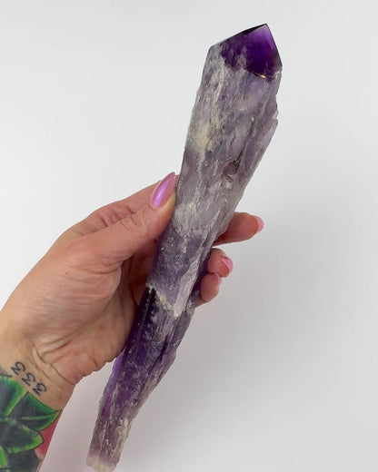 Bahia Amethyst Semi-Polished Wand- 10"x 2"-NC7700