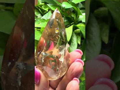 Citrine with Rainbow Inclusions  Flame Tower-3 x 1 3/4"-NC7390