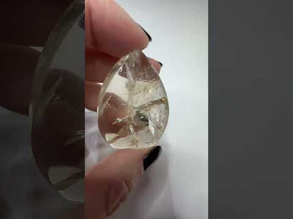 Citrine with Rainbow Inclusions  Flame Tower-1 3/4 x 1 1/4"