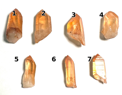 Mini Tangerine Quartz Points – Brazil | Pocket Size | ~1.5 inches- NC7731`