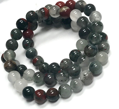 African Bloodstone Highly Polished Round Beads 6mm