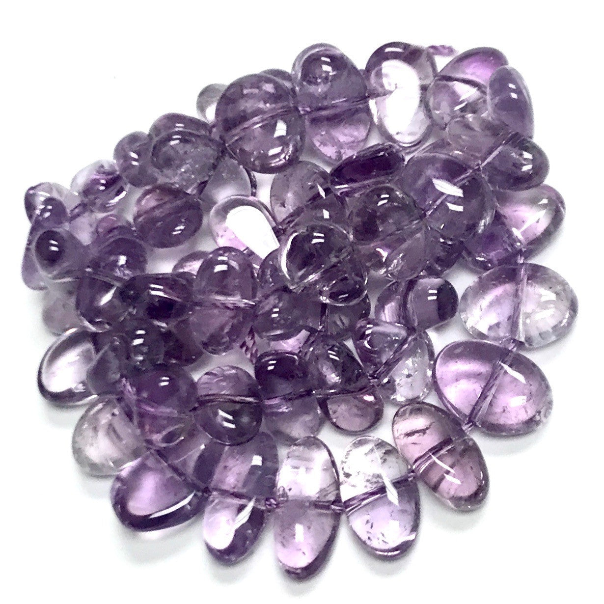 Highly Polished Amethyst Flat Nugget Beads