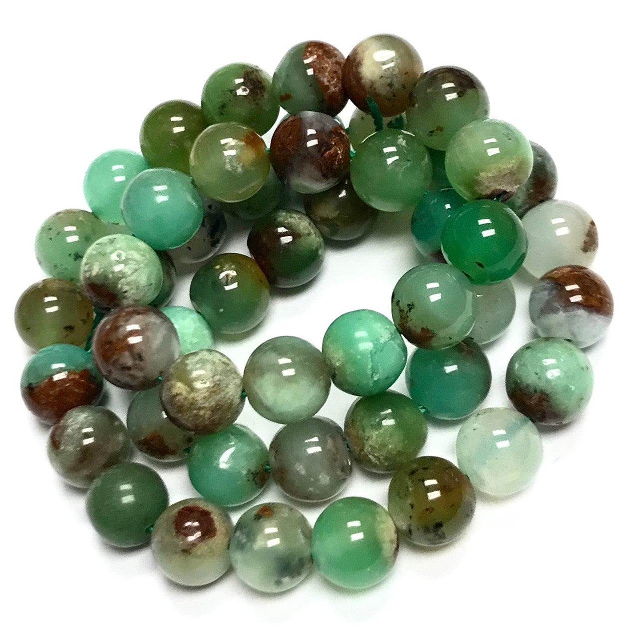 Highly Polished Chrysoprase Round Beads-8mm