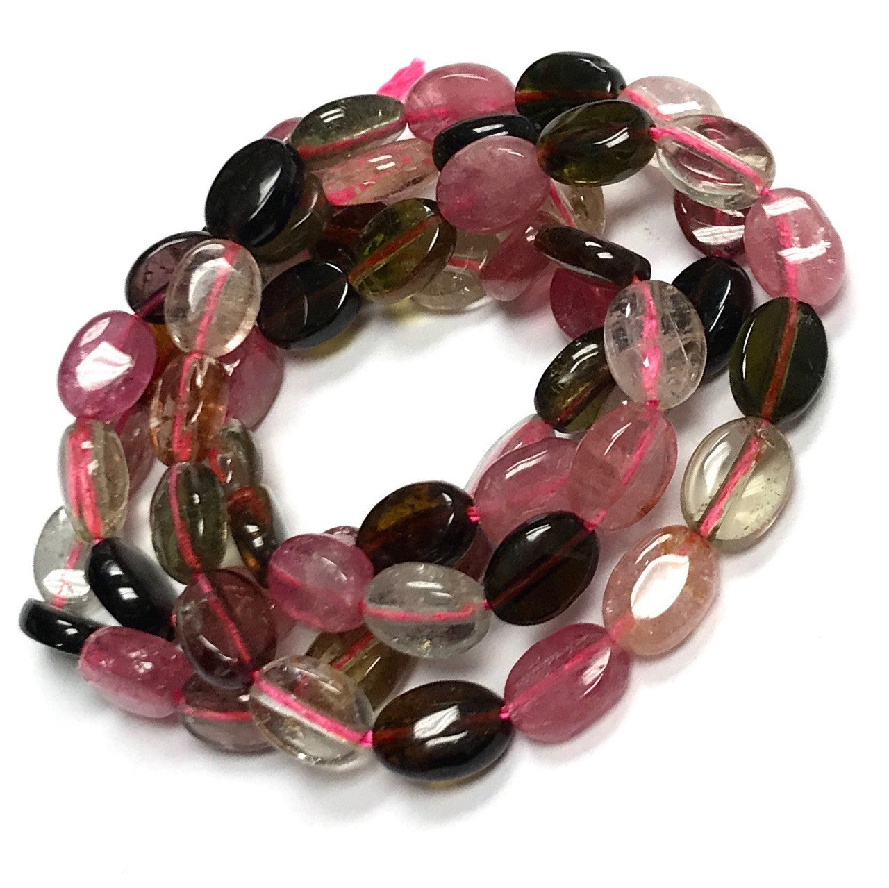 Tourmaline Highly Polished Flat Oval Beads-5 x 7mm