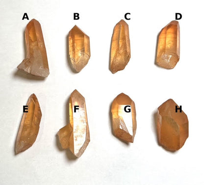 Brazilian Tangerine Quartz Points NC7727