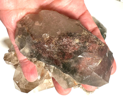 Raw Lodolite Quartz Parcel – 1.53 Kilos (6 Natural Pieces) #Whole02